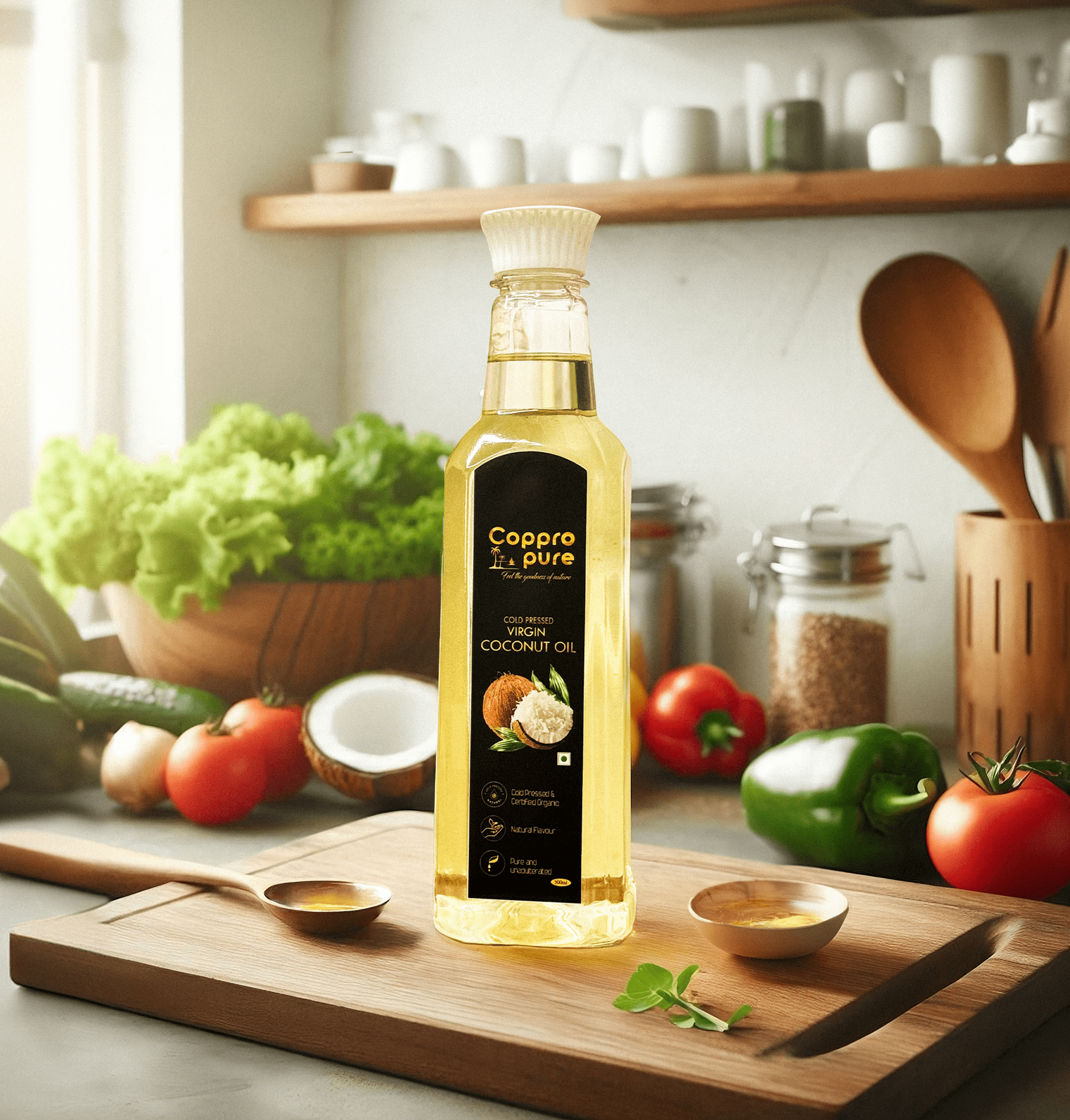 Discover CopproPure’s Virgin Oil—pure, organic, and packed with heart-healthy fats. Boost your wellness and elevate your dishes with every drop. Start cooking better today.